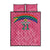 South Africa Cricket Custom Quilt Bed Set Proteas Pink