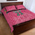 South Africa Cricket Custom Quilt Bed Set Proteas Pink