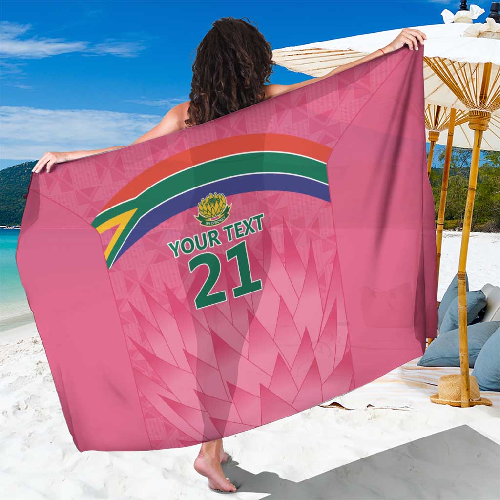 South Africa Cricket Custom Sarong Proteas Pink