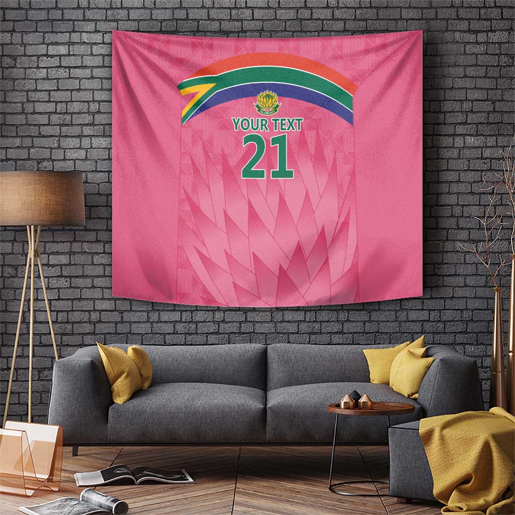 South Africa Cricket Custom Tapestry Proteas Pink