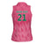 South Africa Cricket Custom Women Sleeveless Polo Shirt Proteas Pink - Wonder Print Shop