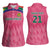 South Africa Cricket Custom Women Sleeveless Polo Shirt Proteas Pink - Wonder Print Shop