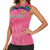 South Africa Cricket Custom Women Sleeveless Polo Shirt Proteas Pink - Wonder Print Shop