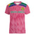 South Africa Cricket Custom Women V-Neck T-Shirt Proteas Pink