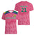 South Africa Cricket Custom Women V-Neck T-Shirt Proteas Pink