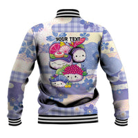 Personalized Japanese Kawaii Sushi Baseball Jacket Blue Wagara Palaka This Is How I Roll - Wonder Print Shop