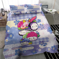 Japanese Kawaii Sushi Bedding Set Blue Wagara Palaka This Is How I Roll - Wonder Print Shop