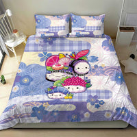 Japanese Kawaii Sushi Bedding Set Blue Wagara Palaka This Is How I Roll - Wonder Print Shop