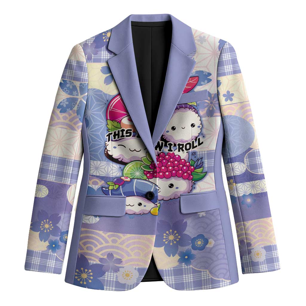 Personalized Japanese Kawaii Sushi Blazer Blue Wagara Palaka This Is How I Roll - Wonder Print Shop