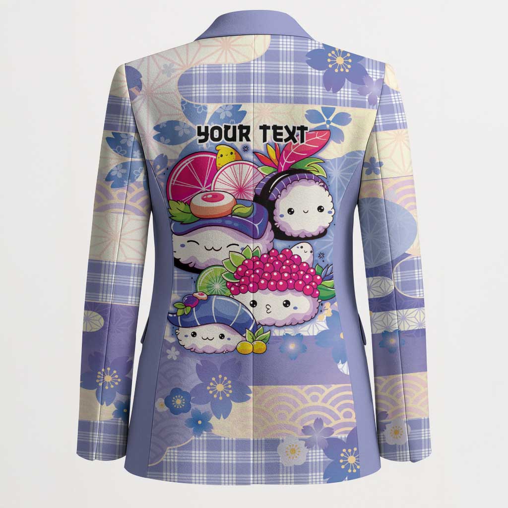 Personalized Japanese Kawaii Sushi Blazer Blue Wagara Palaka This Is How I Roll - Wonder Print Shop