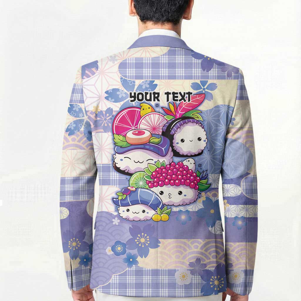 Personalized Japanese Kawaii Sushi Blazer Blue Wagara Palaka This Is How I Roll - Wonder Print Shop
