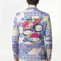 Personalized Japanese Kawaii Sushi Blazer Blue Wagara Palaka This Is How I Roll - Wonder Print Shop