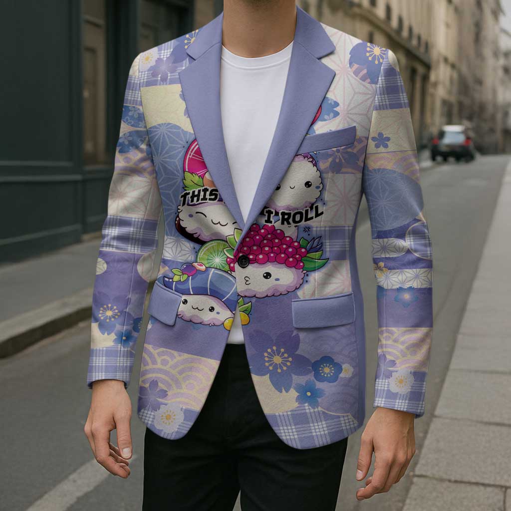 Personalized Japanese Kawaii Sushi Blazer Blue Wagara Palaka This Is How I Roll - Wonder Print Shop