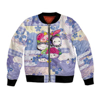 Personalized Japanese Kawaii Sushi Bomber Jacket Blue Wagara Palaka This Is How I Roll - Wonder Print Shop