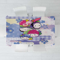 Japanese Kawaii Sushi Tablecloth Blue Wagara Palaka This Is How I Roll - Wonder Print Shop