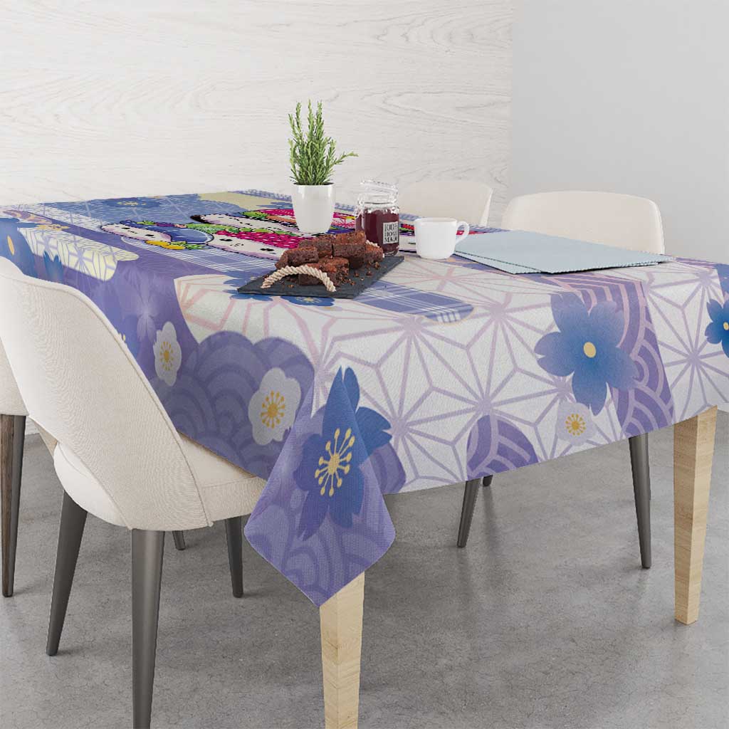 Japanese Kawaii Sushi Tablecloth Blue Wagara Palaka This Is How I Roll - Wonder Print Shop