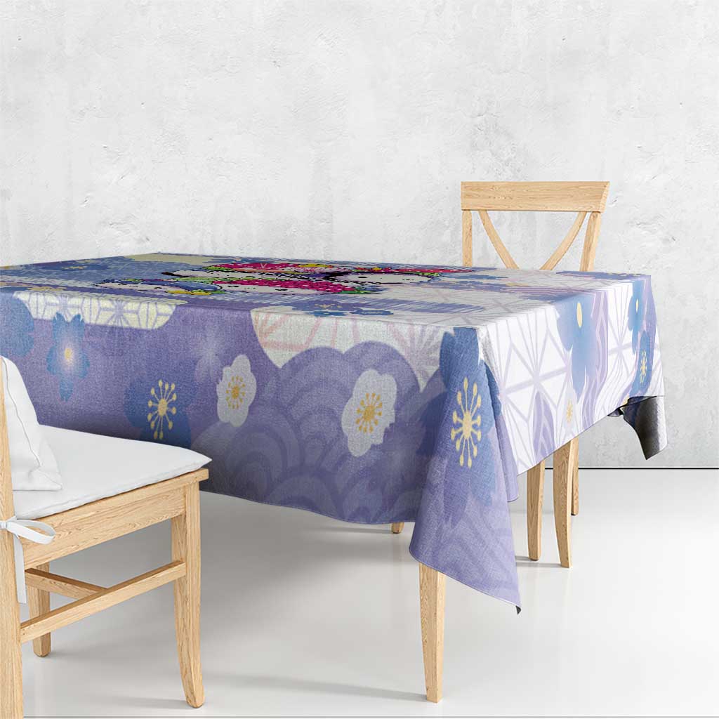 Japanese Kawaii Sushi Tablecloth Blue Wagara Palaka This Is How I Roll - Wonder Print Shop