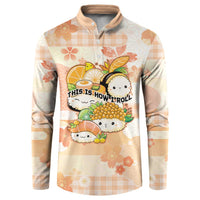 Personalized Japanese Kawaii Sushi Button Sweatshirt Peach Wagara Palaka This Is How I Roll - Wonder Print Shop