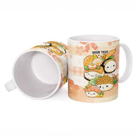 Personalized Japanese Kawaii Sushi Ceramic Mug Peach Wagara Palaka This Is How I Roll - Wonder Print Shop
