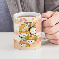 Personalized Japanese Kawaii Sushi Ceramic Mug Peach Wagara Palaka This Is How I Roll - Wonder Print Shop