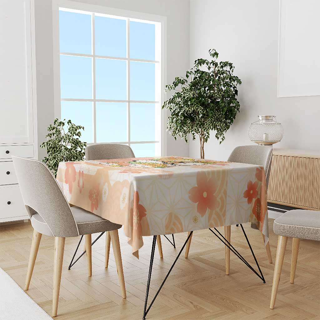 Japanese Kawaii Sushi Tablecloth Peach Wagara Palaka This Is How I Roll - Wonder Print Shop