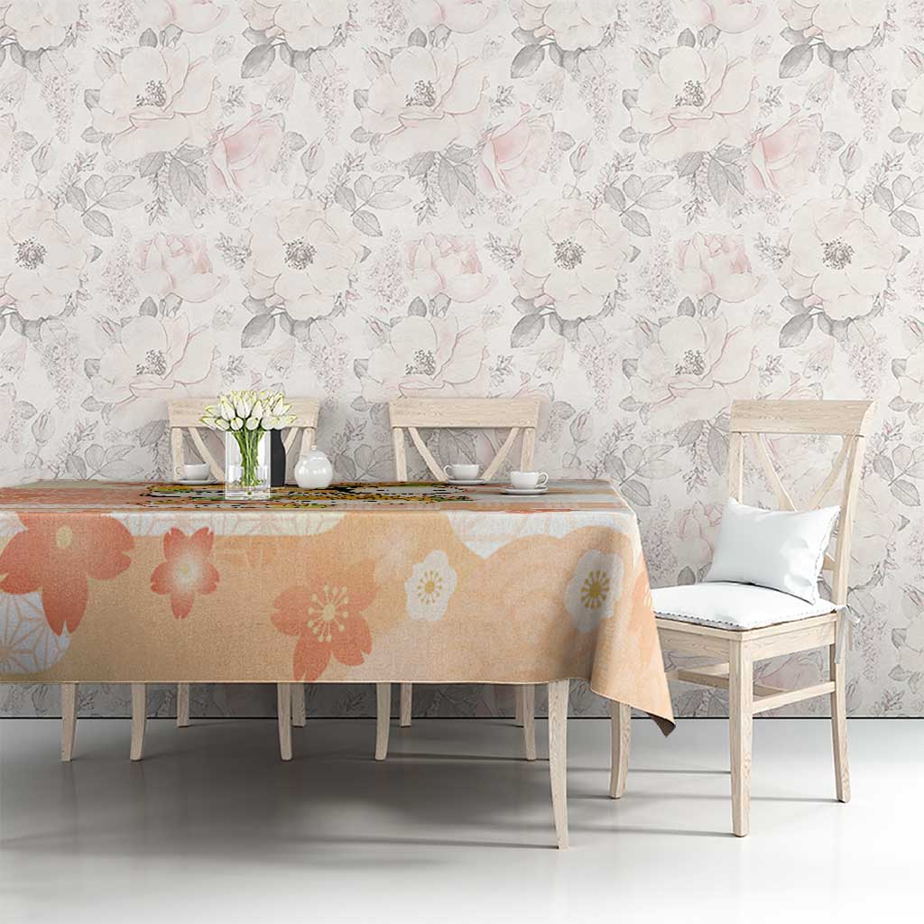 Japanese Kawaii Sushi Tablecloth Peach Wagara Palaka This Is How I Roll - Wonder Print Shop