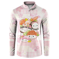 Personalized Japanese Kawaii Sushi Button Sweatshirt Pink Wagara Palaka This Is How I Roll - Wonder Print Shop