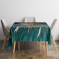 Personalized Japanese Koi Fish Ramen Tablecloth Tiki Surfing Wagara Hibiscus Pattern - Wonder Print Shop