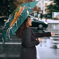 Personalized Japanese Koi Fish Ramen Umbrella Tiki Surfing Wagara Hibiscus Pattern - Wonder Print Shop