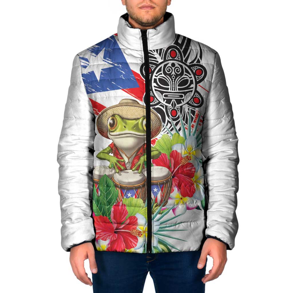 Coqui Frog Puerto Rico Padded Jacket No No Suelte La Bandera