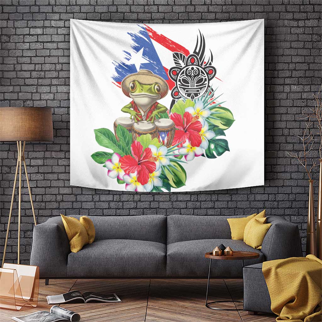 Coqui Frog Puerto Rico Tapestry No No Suelte La Bandera