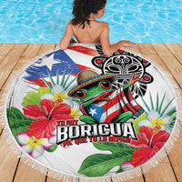 Puerto Rican Yo Soy Boricua Beach Blanket