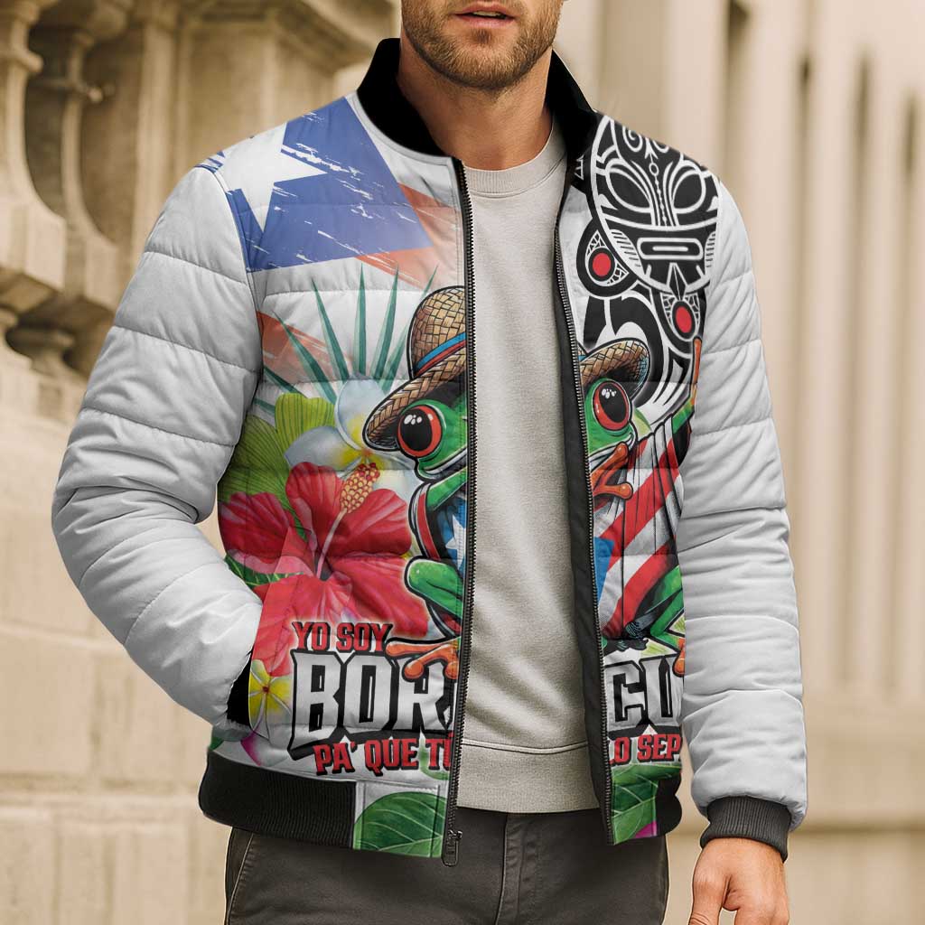 Puerto Rican Yo Soy Boricua Bomber Puffer Jacket