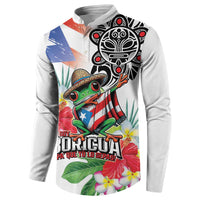Puerto Rican Yo Soy Boricua Button Sweatshirt