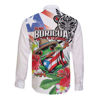 Puerto Rican Yo Soy Boricua Long Sleeve Button Shirt