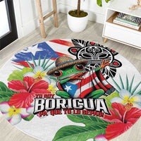 Puerto Rican Yo Soy Boricua Round Carpet