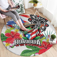 Puerto Rican Yo Soy Boricua Round Carpet