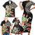 Personalized Japanese Koi Fish Family Matching Short Sleeve Bodycon Dress and Hawaiian Shirt with Polynesian Pattern - Wonder Print Shop