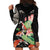 Personalized Japanese Koi Fish Hoodie Dress with Polynesian Pattern - Wonder Print Shop