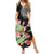 Personalized Japanese Koi Fish Summer Maxi Dress with Polynesian Pattern - Wonder Print Shop