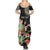 Personalized Japanese Koi Fish Summer Maxi Dress with Polynesian Pattern - Wonder Print Shop