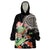 Personalized Japanese Koi Fish Wearable Blanket Hoodie with Polynesian Pattern - Wonder Print Shop