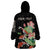 Personalized Japanese Koi Fish Wearable Blanket Hoodie with Polynesian Pattern - Wonder Print Shop