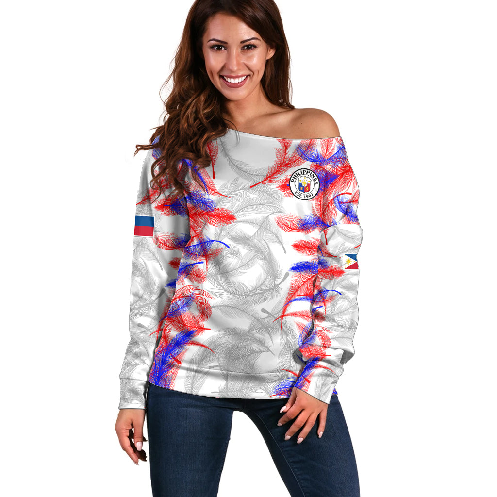 2023 Philippines Anzkals Football Off Shoulder Sweater Pilipinas Be Unique - Wonder Print Shop