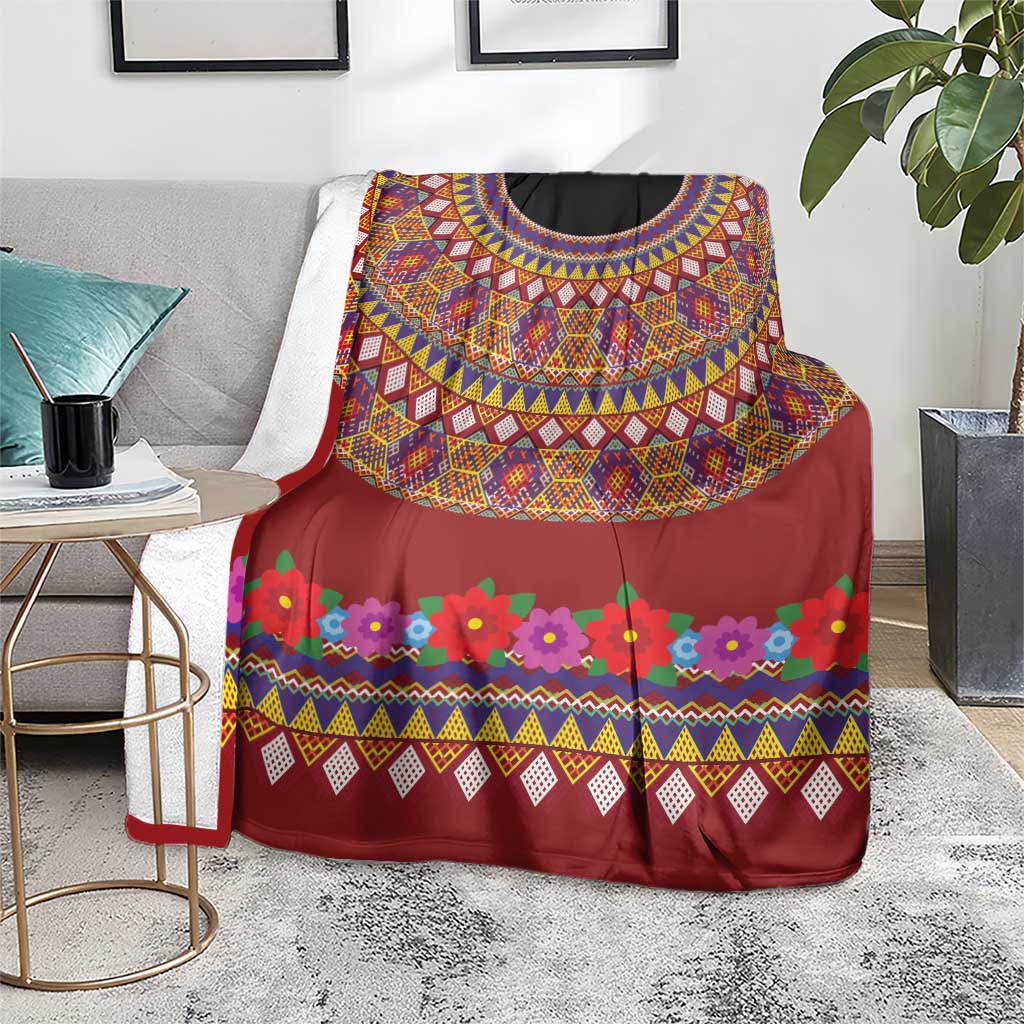 Greenland Costume Blanket Tradional Kalaallisuut Pattern