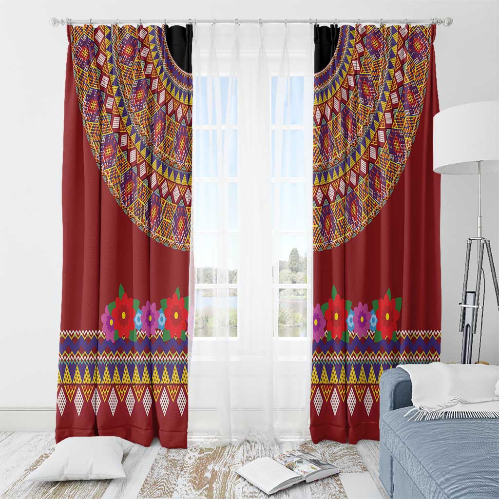 Greenland Costume Window Curtain Tradional Kalaallisuut Pattern