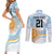 Custom Argentina Rugby Couples Matching Short Sleeve Bodycon Dress and Long Sleeve Button Shirt Summer Paris 2024 LT9 - Wonder Print Shop