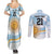 Custom Argentina Rugby Couples Matching Summer Maxi Dress and Long Sleeve Button Shirt Summer Paris 2024 LT9 - Wonder Print Shop