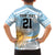 Custom Argentina Rugby Family Matching Off Shoulder Short Dress and Hawaiian Shirt Summer Paris 2024 LT9 - Wonder Print Shop