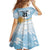 Custom Argentina Rugby Family Matching Off Shoulder Short Dress and Hawaiian Shirt Summer Paris 2024 LT9 - Wonder Print Shop